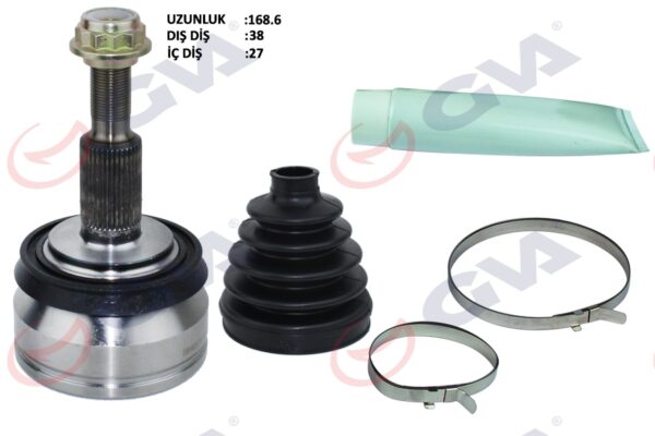 Aks Kafası Dış Ön Transporter T5 1.9 Tdı 04-10 Axb 38x27x63 168.5mm - 7H0498099-7H0407321B-7H0407321A