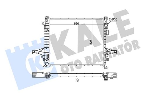 Radyatör Volvo Xc90 I D5 02-10 D3 D5 09-14 V8 05-10 Al-pl-brz 620x528x42 - 30636579-31293550-8602866-8602867