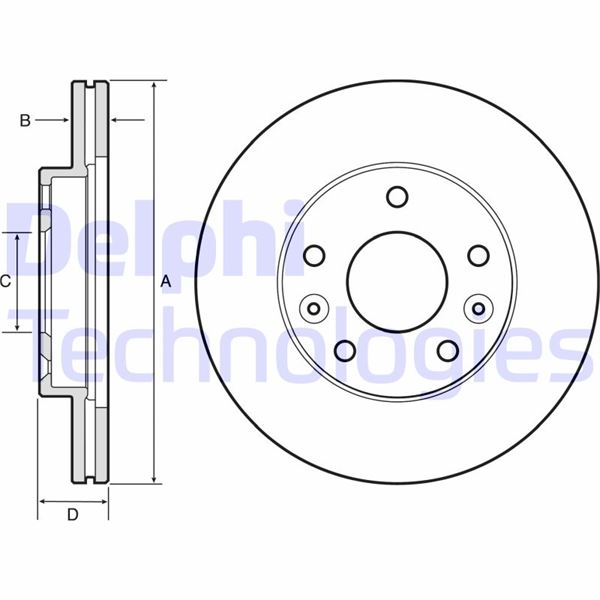 On Fren Dıskı Dacıa Duster I 10 18 Duster Iı 18 Renault Megane Iv 15 Dış Çap: 269mm Dıskı Kalınlığı: 22.5mm 5 Delik Havalandırmalı - 402061715R-402066300R-8660002096