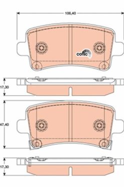 Arka Fren Balatası Insıgnıa A 08 17 Saab 9.5 10 Malıbu 2.0d 2.4 12 16 İnç Jant - 39021482-1605319-13237766-13343450