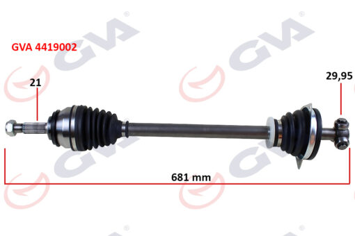 Komple Aks Sol Dacıa Logan-sandero 1.4-1.6 04-12 681mm - 6001548102-8200985010-391016391R