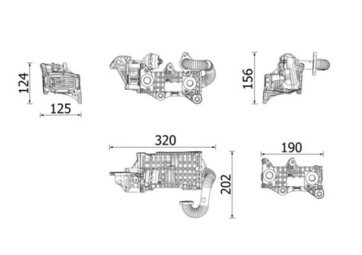 Egr Soğutucu Kütüğü Komple P301-p208-p2008-p3008-p5008-partner-berlıngo-jumpy-c3-c4-c-elysee 1.5 Bluehdı Dv5 Tourneo-focus Iv 17 Courıer 17 Kuga Iıı 19 1.5 Ecoblue - 9813050280-KV6Q9U443BB