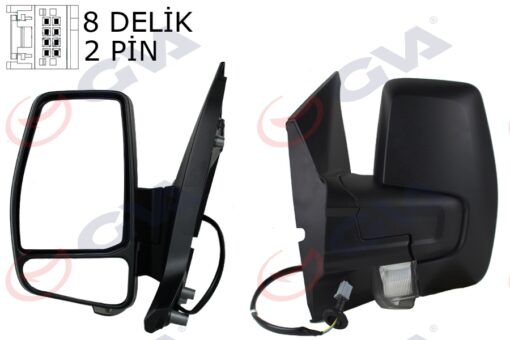 Dış Dikiz Aynası Sag Transit Custom V362 12 Mekanik Desenli Sinyalli Konveks - BK21 17683 EL5JA6 2123241