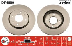 Ön Fren Aynası Mıtsubıshı Lancer Sedan 1.3- Lancer Kombi 1.6-2.0 03 Galant Vı 2.0-2.5 V6 24v 00 - MR510741-MR510742