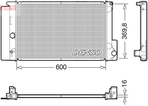 Radyatör Aurıs-avensıs-corolla-verso Mekanik Al/pl/brz 600x378x16 - 164000D400-164000D410-1640022160