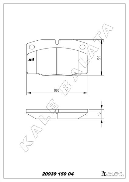 Ön Fren Balatası Ascona 76/88 Corsa A 82.3.93 Kadet 1.4 88-95 Vectra A 88/11.95 Omega 94 - 1605586-1605788-1605787-90398759