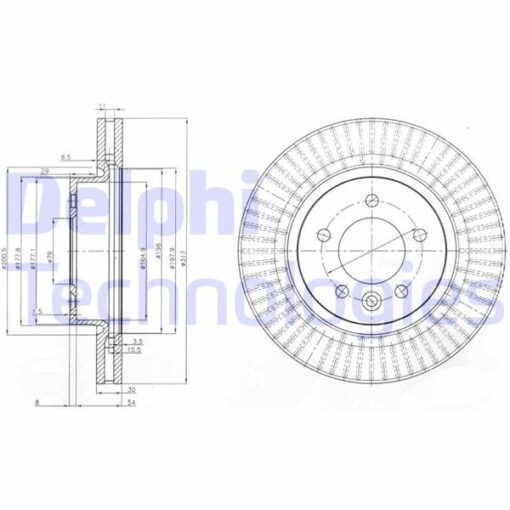 Fren Diski Tekli Paket - Boyalı. Delikli Ön Land Rover Dıscovery. Range Rover Sport 11/2004 07/2 013 - SDB000601-SDB000602-SDB000603
