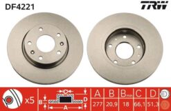 Ön Fren Aynası Freelander 2.0 Td4-1.8 16v-2.5 V6 1998-2006 277x20.9x5dlxhavalı - SDB101070-SDB000080