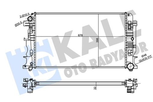 Motor Su Radyatoru Mercedes Sprınter B906 . Vw Crafter 30-35-50 678x398x32 - A9065000002-2E0121253A