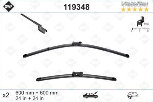 Sılecek Supurgesı Takımı 600mm / 600mm Mercedes W204 S204 C218 X218 W212 C207 Swf - A2048203145
