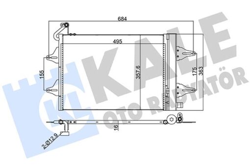 Klima Kondenseri Polo-fox-cordoba-ıbıza-roomster-fabıa Al/al 515x362x16 - 6Q0820411G-6Q0820411J-6Q0820411