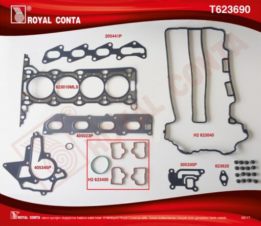 Üst Takım Conta Subap Lastikli Corsa C-d - Astra G-h - Merıva-zafıra-vectra 1.2-1.4 16v Z12xe-xep- - 1606247-1606278-93182932-93177869