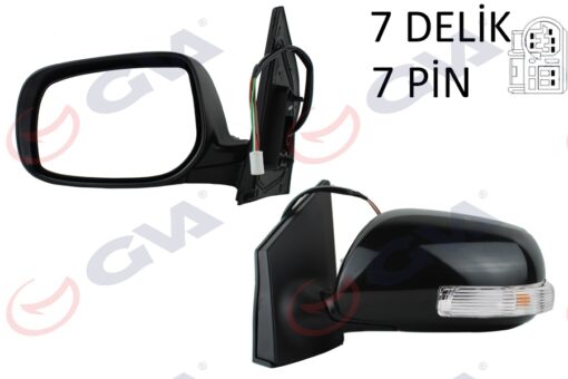 Dış Dikiz Aynası Sol Corolla 08 Elektrikli Isıtmalı Katlanır Sinyalli Astarlı Konveks 7 Fiş Vm-6263ebl - 8794002780
