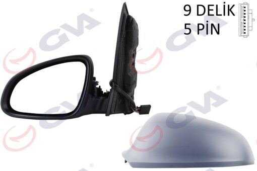 Dış Dikiz Aynası Sol Astra J 09 Elektrikli Isıtmalı Astarlı Asferik 5 Fiş Vm-973ehpal - 1428452-1428455-13308359