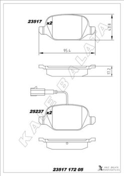Arka Fren Balatası Alfa Romeo Mıto 09 Fıat Lınea 09 1.3jtd 1.4tjet 1.6jtd - 71770108-77365752-77365858