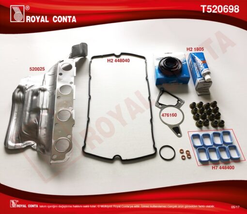 Motor Üst Takım Conta Reınz Keçeli S.lastikli . Skcsiz Transıt V.347 2.2 06 11 Boxer-jumper Ducato 2.2hdı 06 - 6C116008AA-T520009
