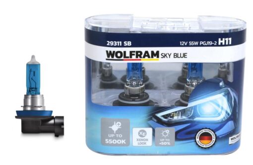 Ampul 12v H11 55 Pgj19-2 Sky Blue Beyaz Işık - 7701049263-6216.A3