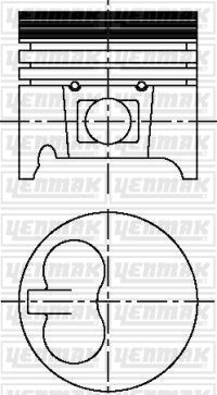 Motor Piston Segman Std Tud5. Vjx. Vjy. Vyz 77.00mm - 62738