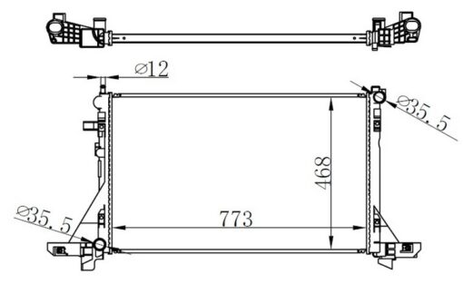 Radyatör Master Iıı-movano B 2.3dcı-cdtı 10 Klimalı 773x469x26 Mm - 214005447R-214107695R-214106091R