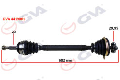 Komple Aks Sol Dacıa Logan-sandero 1.5 Dci 04-12 682mm - 6001548658-7711497479-8200499304