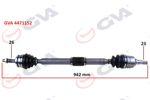 Komple Aks Sağ Toyota Aurıs. Corolla 1.33l 1nr-fe Nre150 6 Vites 10- 1.6l 1zr-fe Zre151 Benzinli 07-11 26x23 Komple Boy 942mm - 4341002570