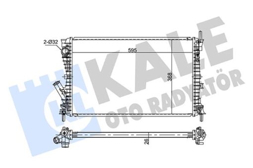 Radyatör Fıesta V-fusıon 1.6tdcı Ac Klimasız Mek 593x379x26 - ME5S6H8005AD-5S6H8005AC-1344810
