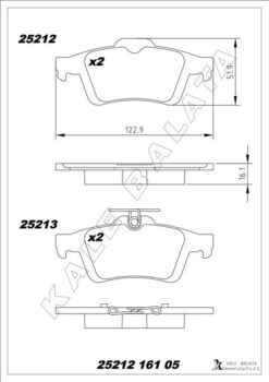 Arka Balata Focus Iı Cmax 03 Connect 02 Laguna Iıı 07 Opel Vectra C 02 Sıgnum 03 Cıtroen C5 08 Peugeot P508 10 18 1647875980-4254.a8 - 3M512M008AC-440601689R-93192623