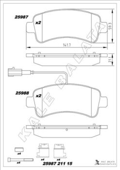 Disk Fren Balatası Arka Jumper 2.0d/2.2d3.0d 04/06 Ducato 40 2.3d-boxer 2.0d/2.2d/3.0d - 77367094-1612434080