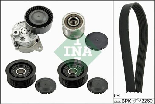 Kanallı Kayıs Setı Mercedes W639 B906 Kutuklu. Alternator Kasnaklı - A6462000570-A6111550715-6PK2260