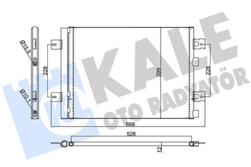 Klima Kondenseri Duster 10 Sandero 08 Logan 10 1.2 16v-1.4-1.6-1.5dcı 513x396x12 - 921007794R-8200741257