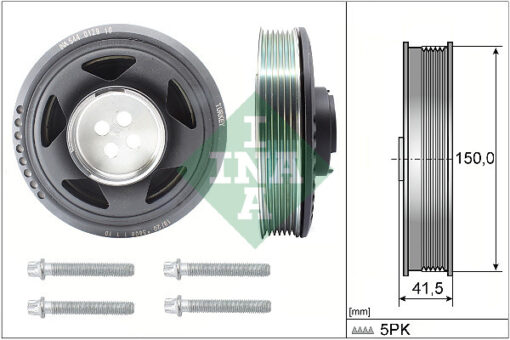 Krank Kasnagı Bmw B37 F20 F45 F46 F48 Mını B37 F54 F55 F56 F57 F60 Cıvatalı - 11238584913