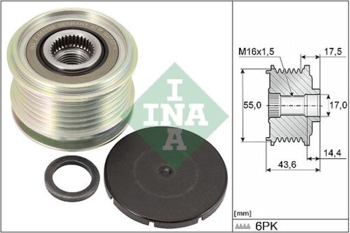 Alternatör Kasnağı Clıo Iı-mgn-kng-scenıc K4m-k4j-k9k-f4p 6 Kanal Ayarlı - 7701477689-7700110616