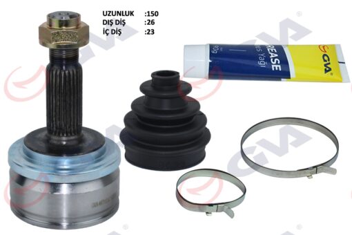 Aks Kafası Dış Toyota Aurıs. Corolla 1.33l 1nr-fe Nre150 10- 1.6l Zre151 Zze150 07- 1.4l 1ndtv Nde150 07- Avensıs 1.6l Zrt270 09- / Verso 1.6l Zgr20 09 - Abs Li 26x23x61.2 - Abs 48 Diş - 4347009S50-4346009R30-4342002610