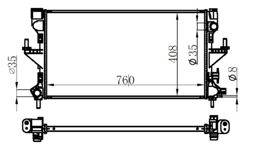 Su Radyatörü Peugeot Boxer-cıtroen Jumper 2.2 3.0hdı 06 Fıat Ducato 2.3d Mtj 11 Mt Mekanik 781x416x24 1616950280-1382424080-1617023380-1618094280 - 1617117280-1382421080-1616950280