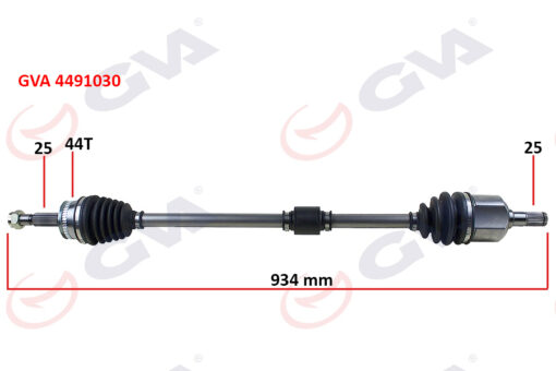 Komple Aks Sağ Hyundaı Elantra 1.6l G4ed Benzinli 16v Otomatik Vites 01-06 Abs Li 25x25 - Abs 44 Diş Komple Boy 934mm - 495002D112-495002D113