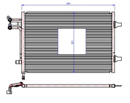 Klima Radyatoru Kondenseri Fıesta V-fusıon 02 08 1.6tdcı 583x373x16 - 5S6H19710AC-1334196-1334653