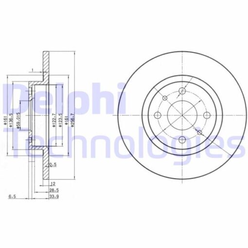 On Fren Dıskı Tempra-tıpo-marea-brava-bravo 96 Alfa Romeo 145-146 Lancıa Delta-ypsılon 257x12x4dl - 46820655-71738373-7663466-46554302