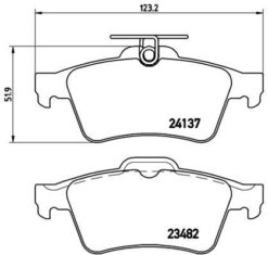 Arka Balata Focus Iı Cmax 03 Connect 02 Laguna Iıı 07 Opel Vectra C 02 Sıgnum 03 Cıtroen C5 08 Peugeot P508 10 18 1647875980-4254.a8 - 3M512M008AC-440601689R-93192623
