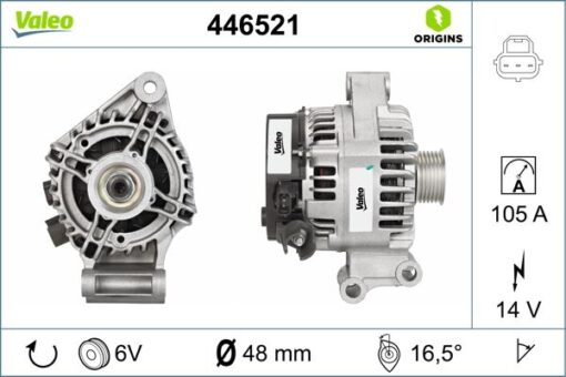 Alternatör 14v 105a Fıesta V-fusıon 1.25-1.4-1.6 16v 01 Focus-focus Iı 1.4-1.6 16v 98 Cmax Dan587 - 1748637-1126499-1306851-3N1110300AB