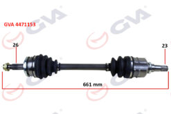 Komple Aks Sol Toyota Aurıs. Corolla 1.33l 1nr-fe Nre150 6 Vites 10- 1.6l 1zr-fe Zre151 Benzinli 07-11 26x23 Komple Boy 661mm - 4342002610