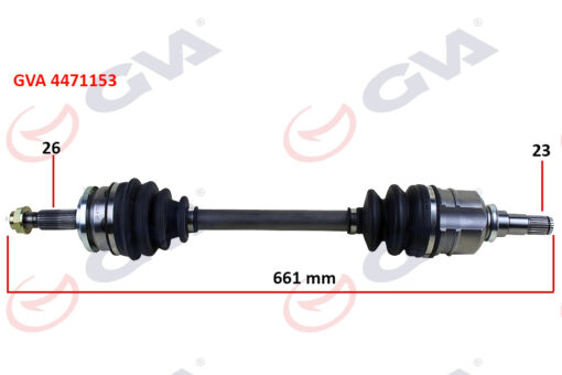 Komple Aks Sol Toyota Aurıs. Corolla 1.33l 1nr-fe Nre150 6 Vites 10- 1.6l 1zr-fe Zre151 Benzinli 07-11 26x23 Komple Boy 661mm - 4342002610
