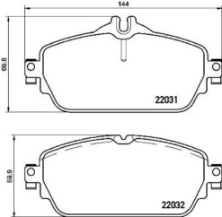 Fren Balatası On Mercedes W205 S205 C205 A205 W213 S213 A238 - A0004209703