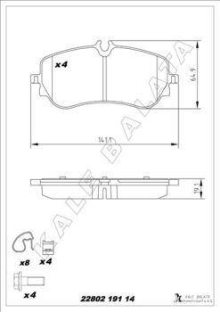 Balata Arka Tge Panelvan / Van-platform Şasi 16- - 65508206002-65508206005-2H6698451