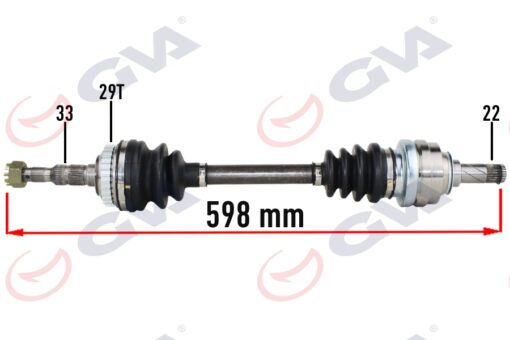 Komple Aks Sol Opel Vectra B 1.6 99-02 Makyajlı Kasa Abs Li 29diş 598mm - 374349-9119914-374360