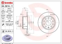 Fren Diski Arka Skoda Octavıa Iıı 12 20 253x10x61.4 - 5Q0615601C