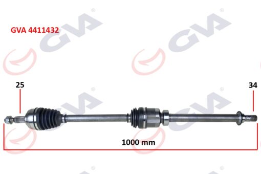 Komple Aks Sağ Megane Iv 1.5dcı 16- Euro6 A-t 1000mm - 391001137R