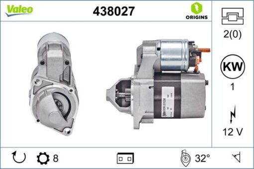 Mars Motoru 12v 1.0kw 8 Dıs Mercedes W168 W169 W245 W414 - A0041518501