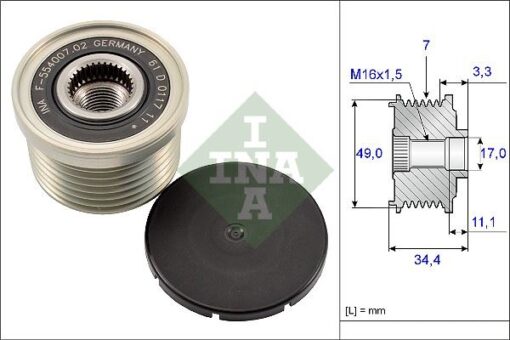 Alternator Rulmanı Bmw E81 E87 E82 E88 E90 E91 E92 E93 E60 E70 N43 N52 N54 - 12317560678