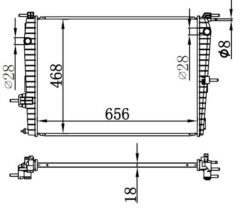 Radyatör Brazing Fluence 1.6 Benzinli Mek. 656x468x18 - 214100067R