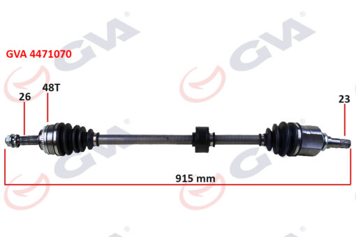 Komple Aks Sağ Toyota Corolla 1.4l 1.6l 4zz-fe 3zz-fe Zze120 Zze121 Vvti 02-06 Abs Li 26x23 - Abs 48 Diş Komple Boy 915mm - 4341002240